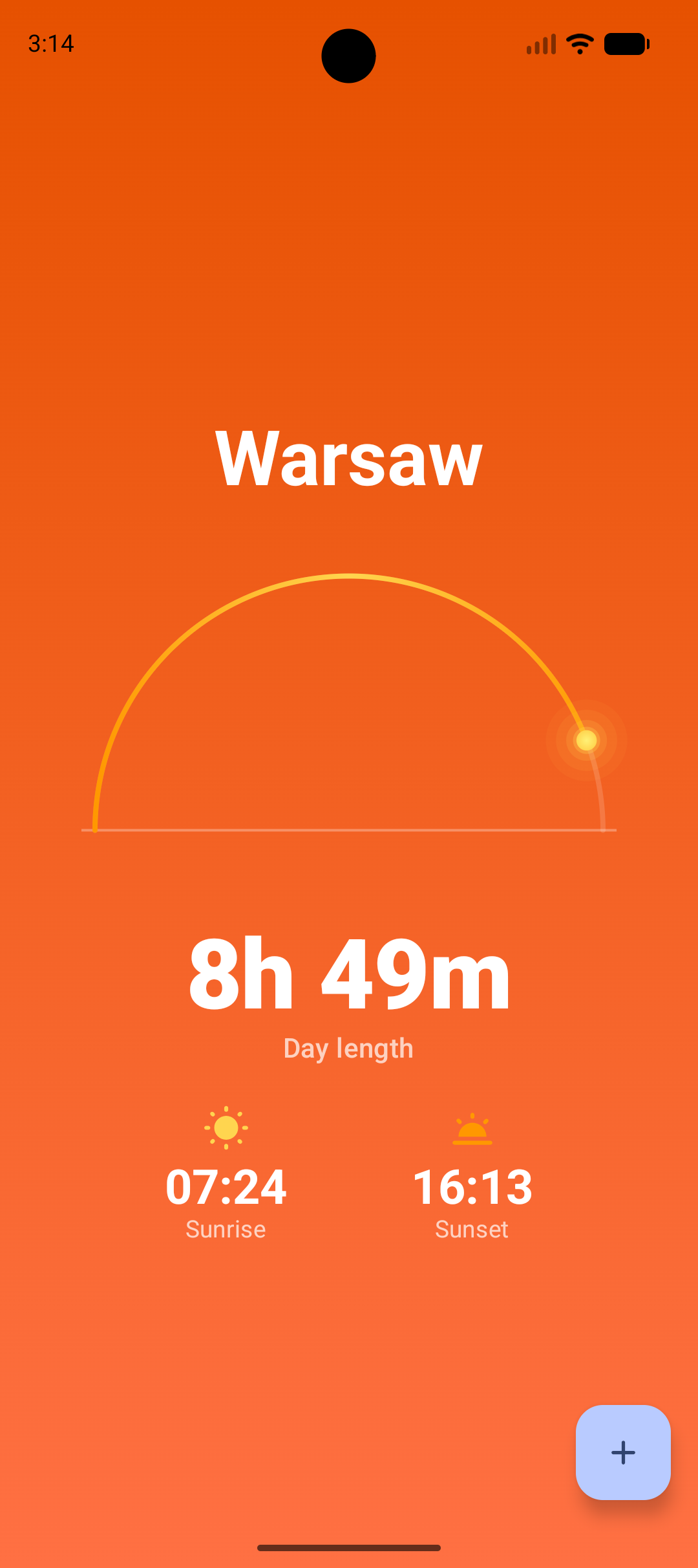 Warsaw at sunset